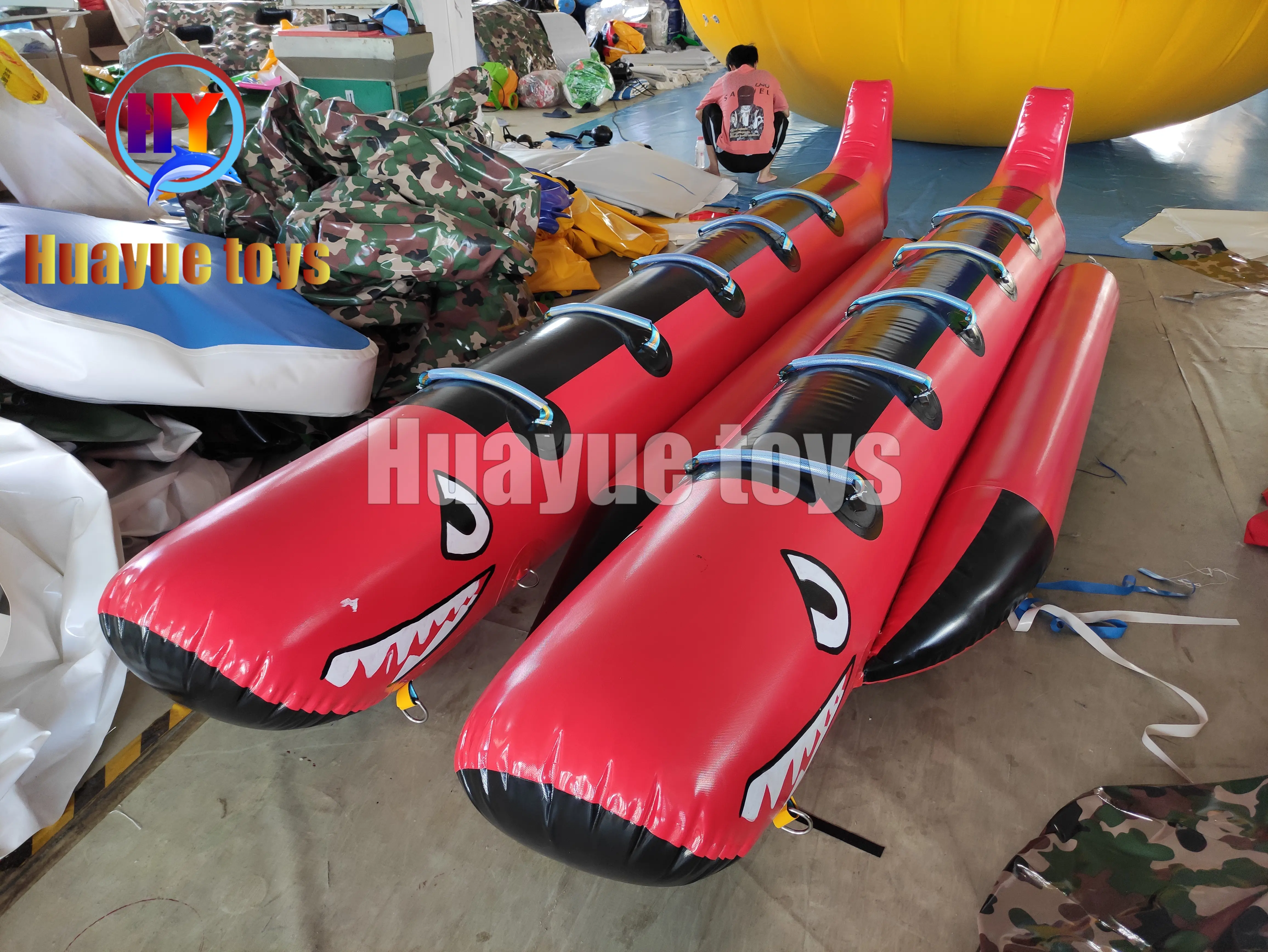 High-Quality Dual-Row 10-Seater Inflatable Shark Towable Boat Manufacturers, Factories