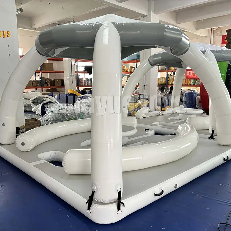 High-Quality Hot Summer Water Play Equipment LargeFloating Water Platform lsland Inflatable Party Boatfor Leisure Manufacturer, Supplier