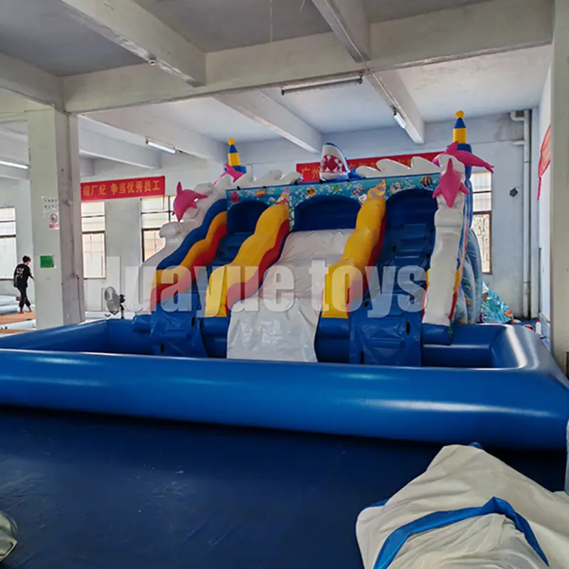 High-Quality Inflatable Bounce house with pool Outdoor inflatable water park with slide for kids Ocean inflatable bounce castle Manufacturer, Suppliers