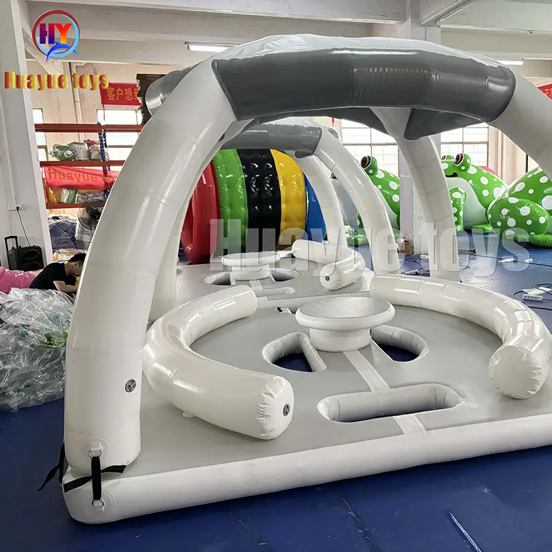 High-Quality Hot Summer Water Play Equipment LargeFloating Water Platform lsland Inflatable Party Boatfor Leisure Manufacturer, Supplier