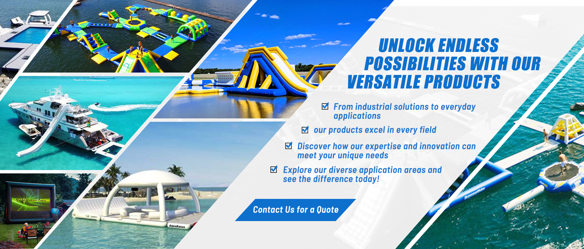 Huayue Toys inflatable water park product quality inspection