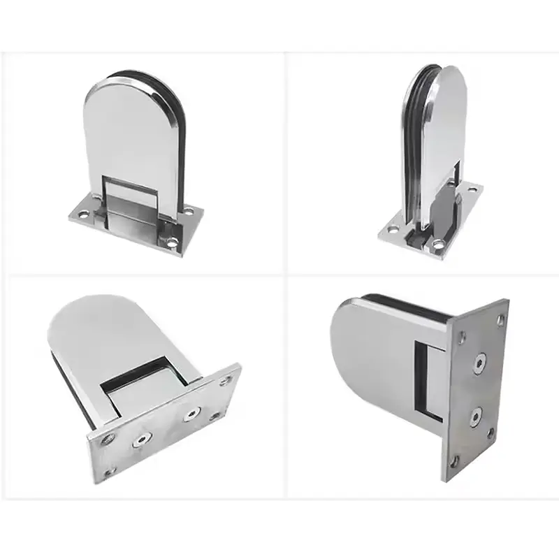 Custom Long Semicircular 90° Double Side Bathroom Glass Clamp Shower Bevel OEM Factory