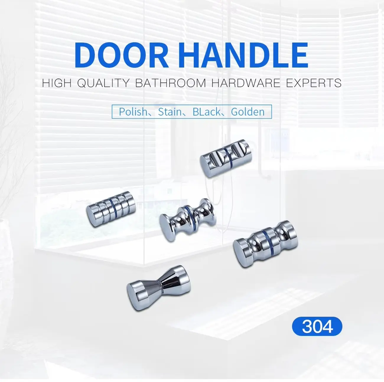 Luxury glass door knob detail
