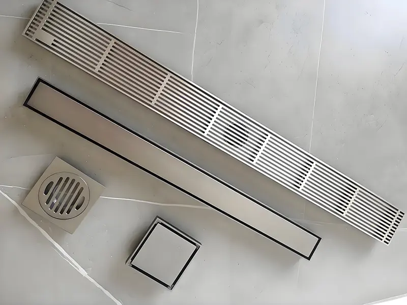 linear floor drain installation