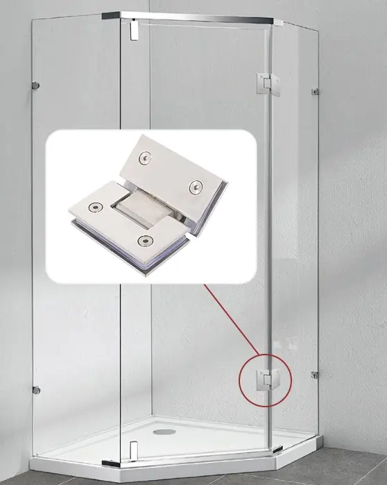 Shower Hinge Close-up