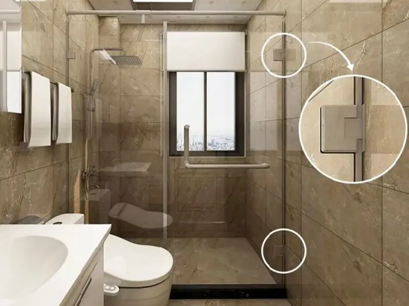 Zero Degree Shower Glass Clamp - 5