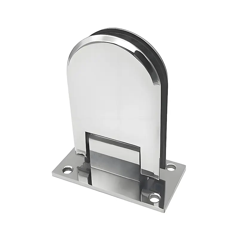 Custom Long Semicircular 90° Double Side Bathroom Glass Clamp Shower Bevel OEM Factory