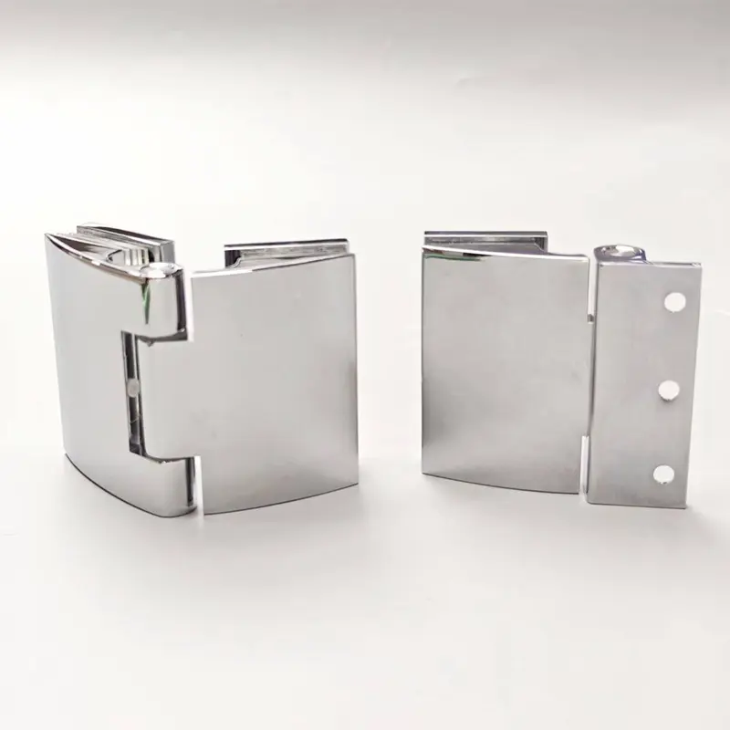 OEM Customized Shower Beveled Edge Glass-to-Glass Connector Hinge Solid Zamak With Cover Plate Supplier, Factory