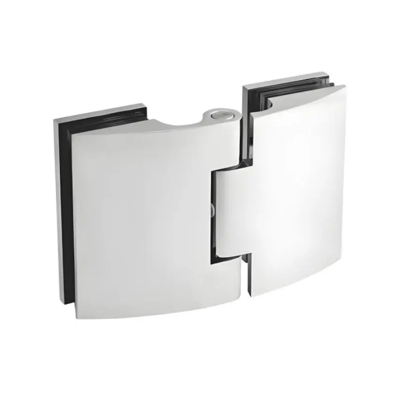 OEM Customized Shower Beveled Edge Glass-to-Glass Connector Hinge Solid Zamak With Cover Plate Supplier, Factory