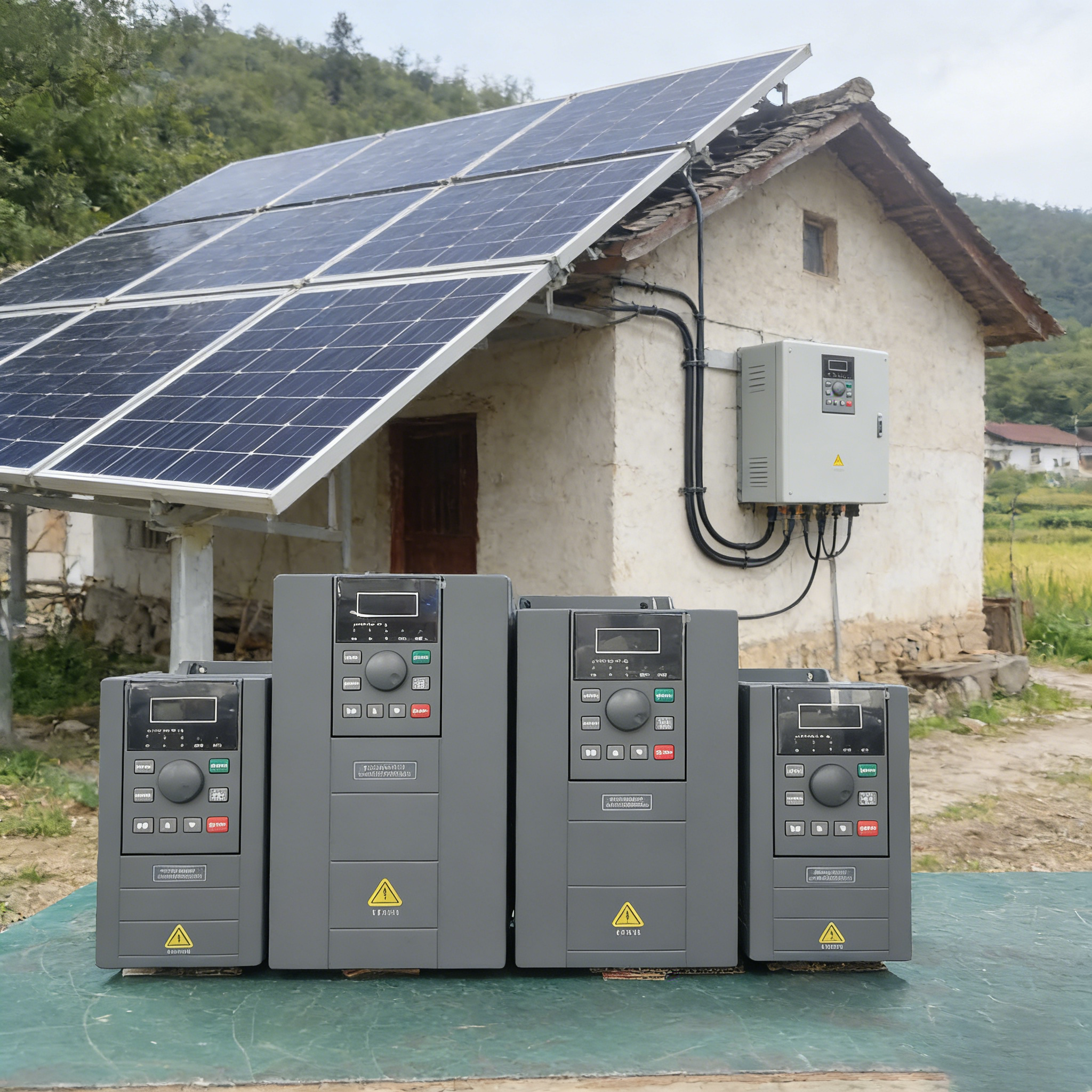 Goldbell Off Grid 3 Phase Solar Hybrid Inverter 1.5Kw 2.2Kw 4Kw 5.5Kw 7.5Kw 10Kw 15Kw 50Hz to 60Hz Low Frequency Vfd Inverter