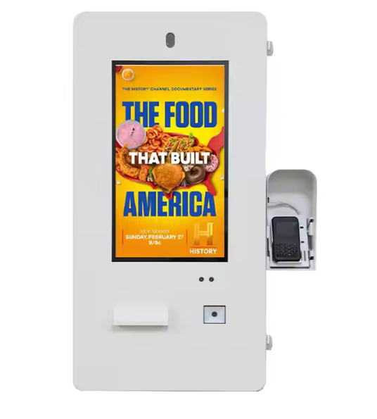 Customized Self Service Kiosk 21.5inch Outdoor Ticket Dipenser Wall Mounted With SDK Barcode Reader Self Payment Kiosk