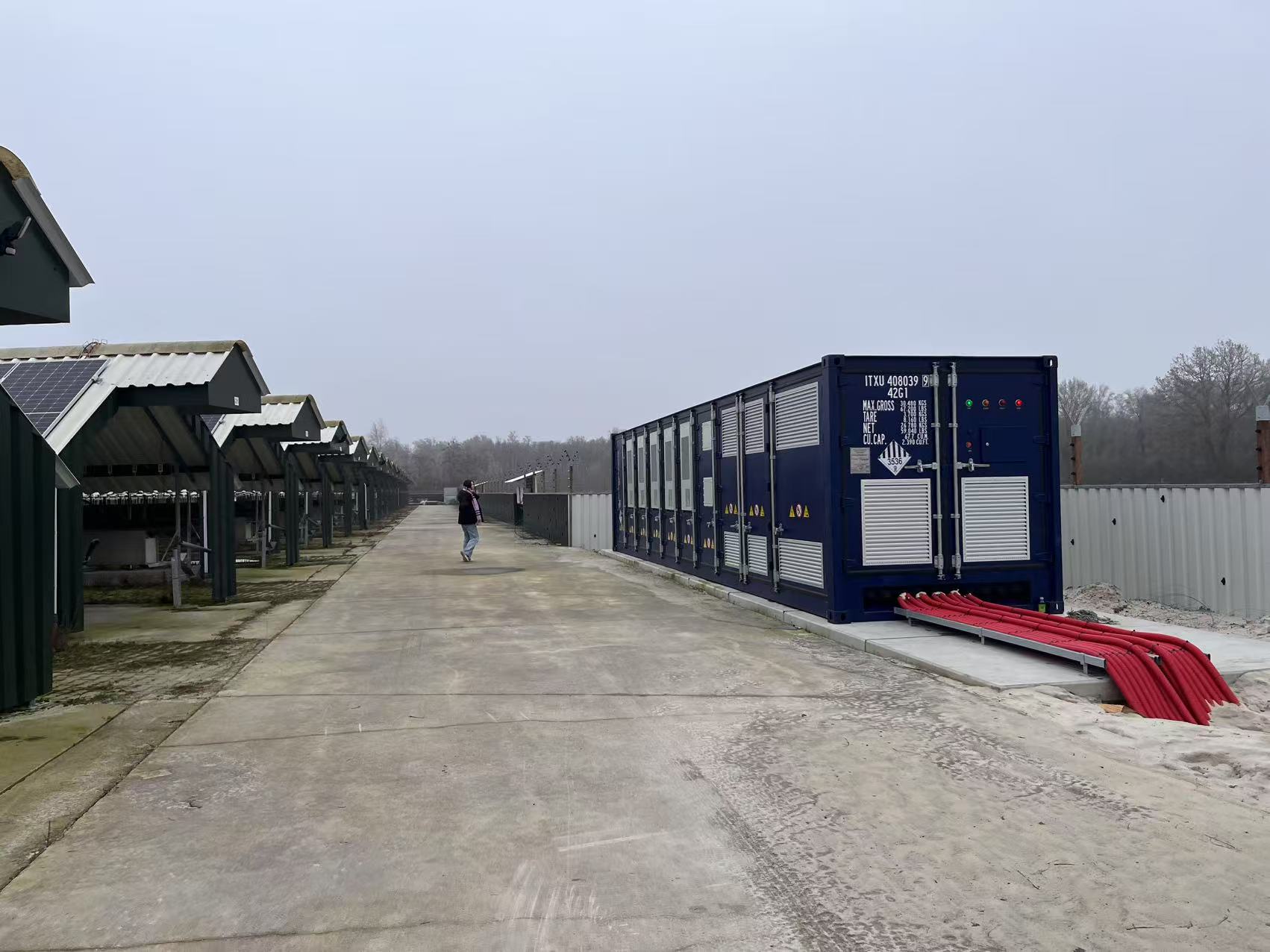 40ft Containerized Solar Energy Storage Battery Container Outdoor 1MWh 2MWh 3MWh Battery Grid Storage System Air Cooling
