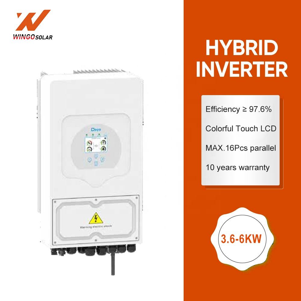 Wingosolar Factory Price Home Solar System - Deye 8Kw 10Kw 12Kw Hybrid Inverter with Lithium Energy Storage