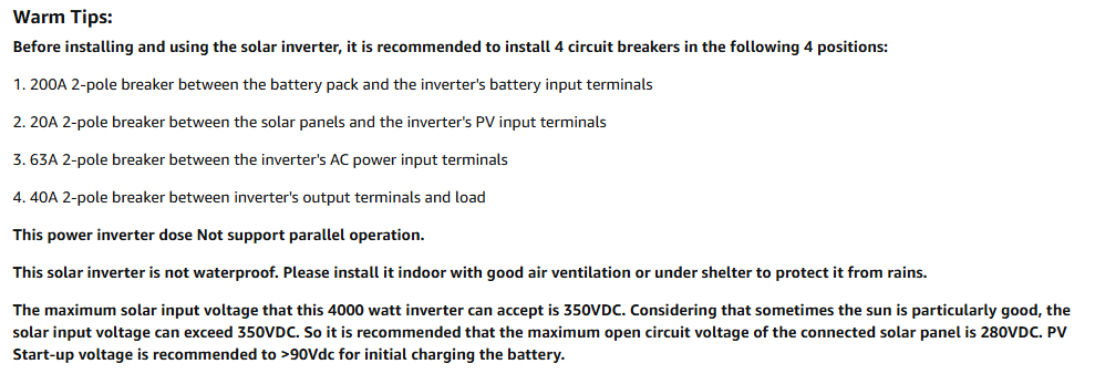 HGX 4KW 110V Hybrid Solar Inverter Single Phase 24V Compatible with Lithium Battery Pure Sine Wave Inverter Setup