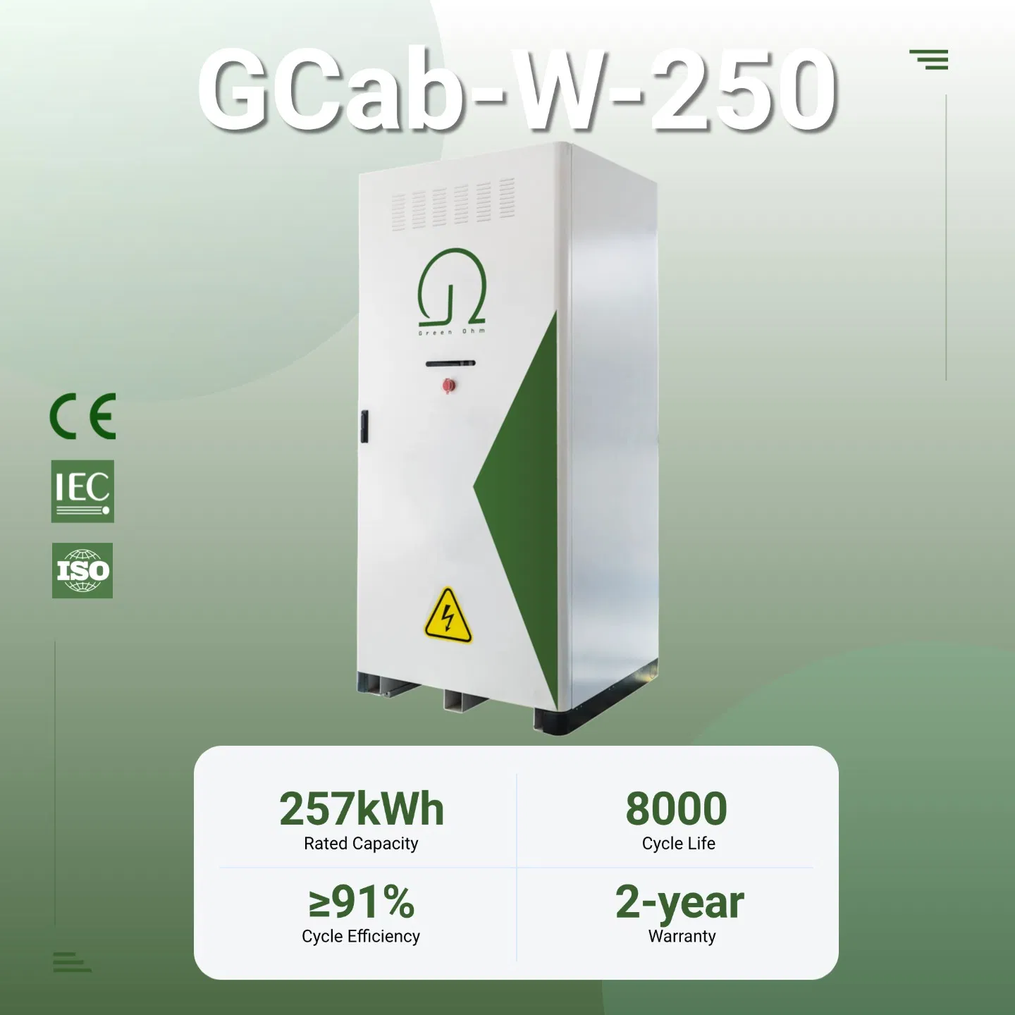 125kw 257kwh Ess LiFePO4 Outdoor Energy Storage System Industrial Commercial Battery Storage Container Power Supply Solution