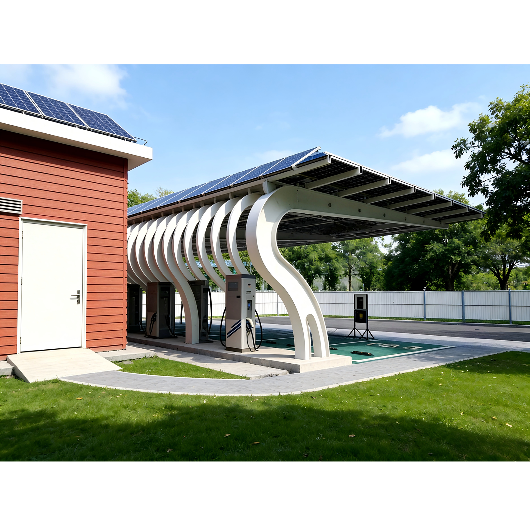 Customized Excellent Water-Proof Steel Parking Mounting Brackets Solar Panel System PV Carport/Car Park Solar Carport