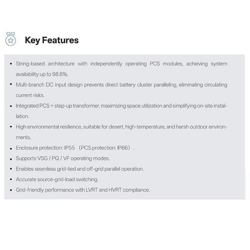 Containerized Bess with PCS and Mv Transformer Energy Storage System