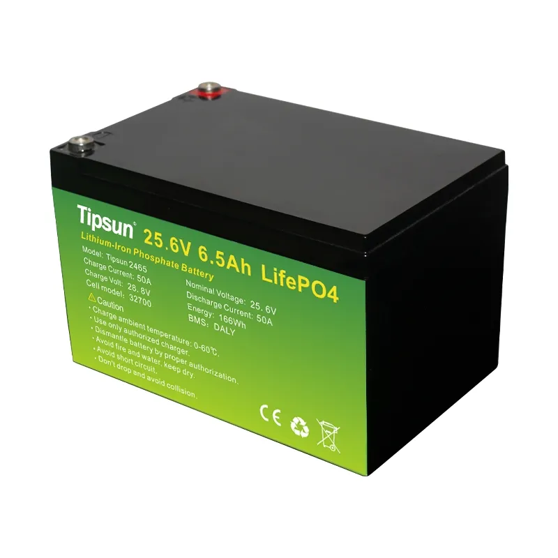 Brand New 25.6V 6.5ah 32700 Rechargeable Lithium Iron Phosphate Battery Cell 6500mAh 32700 LiFePO4 Battery Pack
