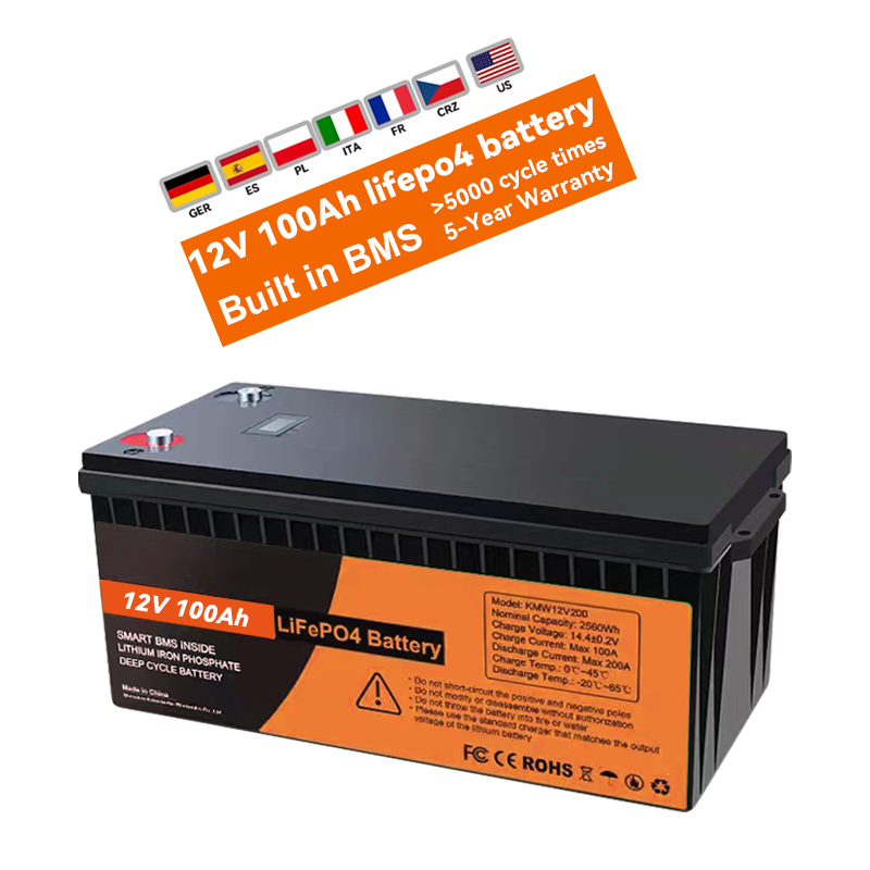 12V 100ah Lithium Iron Phosphate Battery 24V 200ah 280ah 300ah LiFePO4 Battery Pack for Solar Energy Storage System