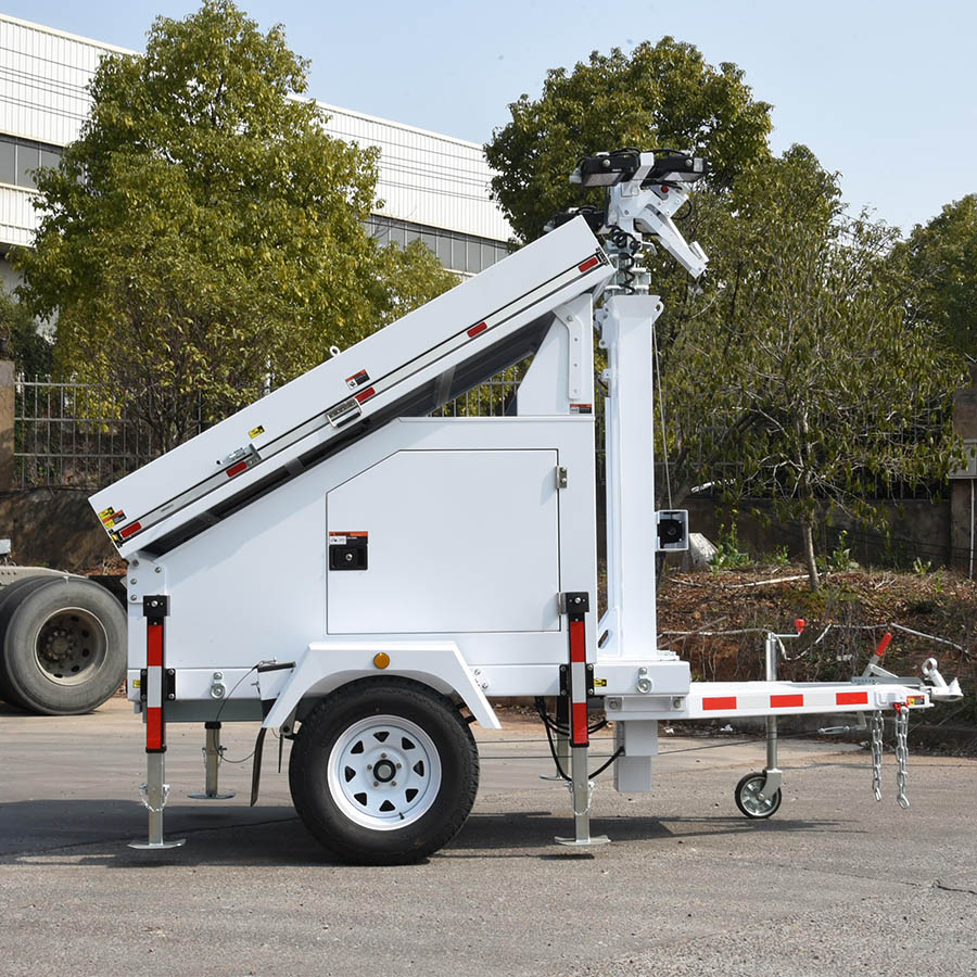 Assembled Solar Hydraulic Lifting Solar Lighting Tower For Outdoors