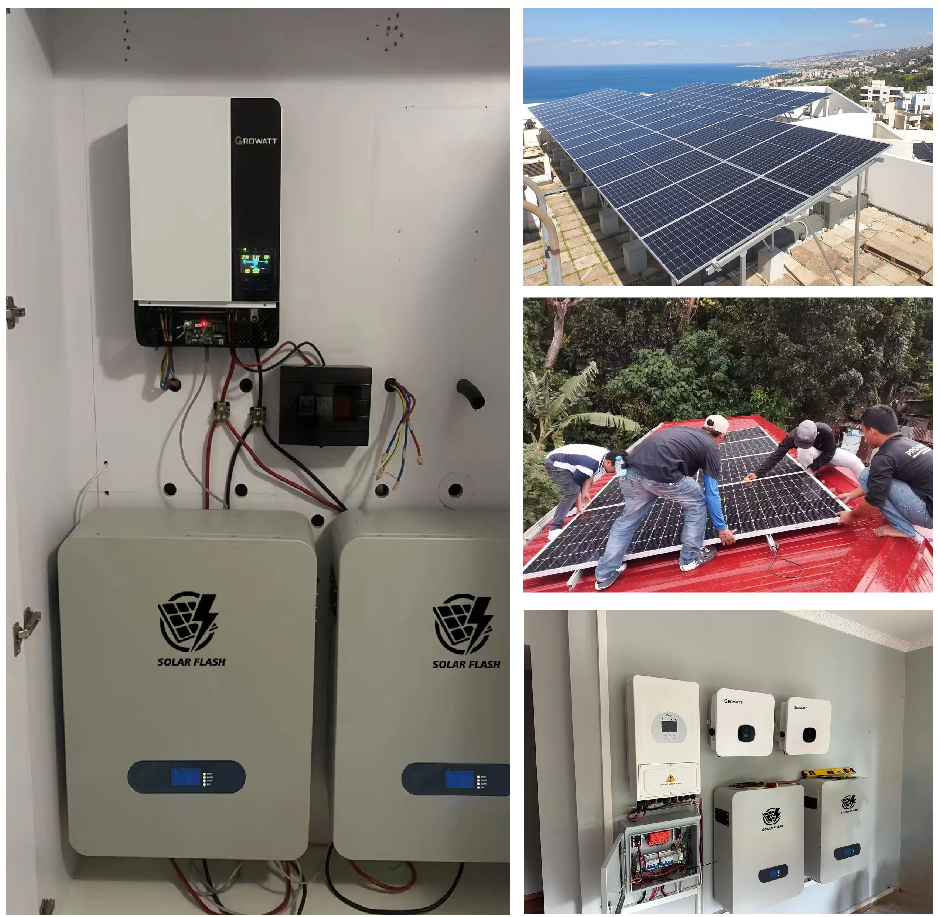 Residential Solar Energy System High Efficiency Solar Panel Hybrid Off-Grid Inverter Match for Lithium Batteries