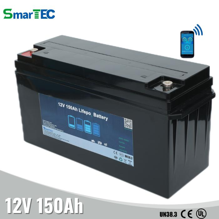 Wholesale Price High-Quality Deep Cycle 12V LiFePO4 Battery 150ah Lithium Iron Phosphate Battery Pack for RV/Motorhome/Marine and Solar System with BMS Monitor
