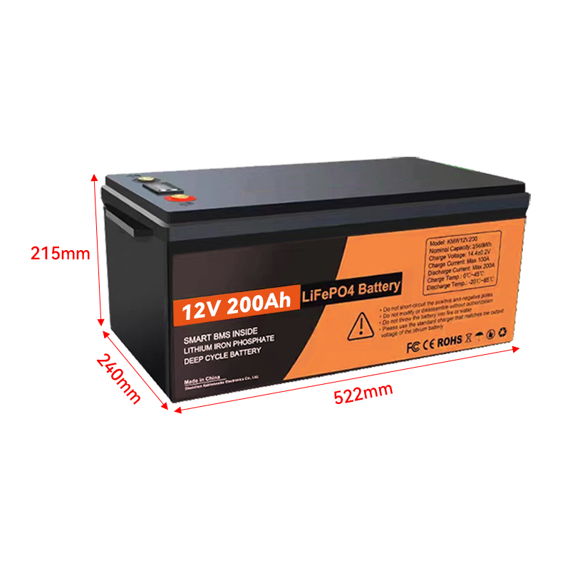 12V 200ah Lithium Iron Phosphate Battery Pack 12.8V 100ah 230ah 280ah 300ah IP65 Protection 3000 Cycles LiFePO4 Battery Pack