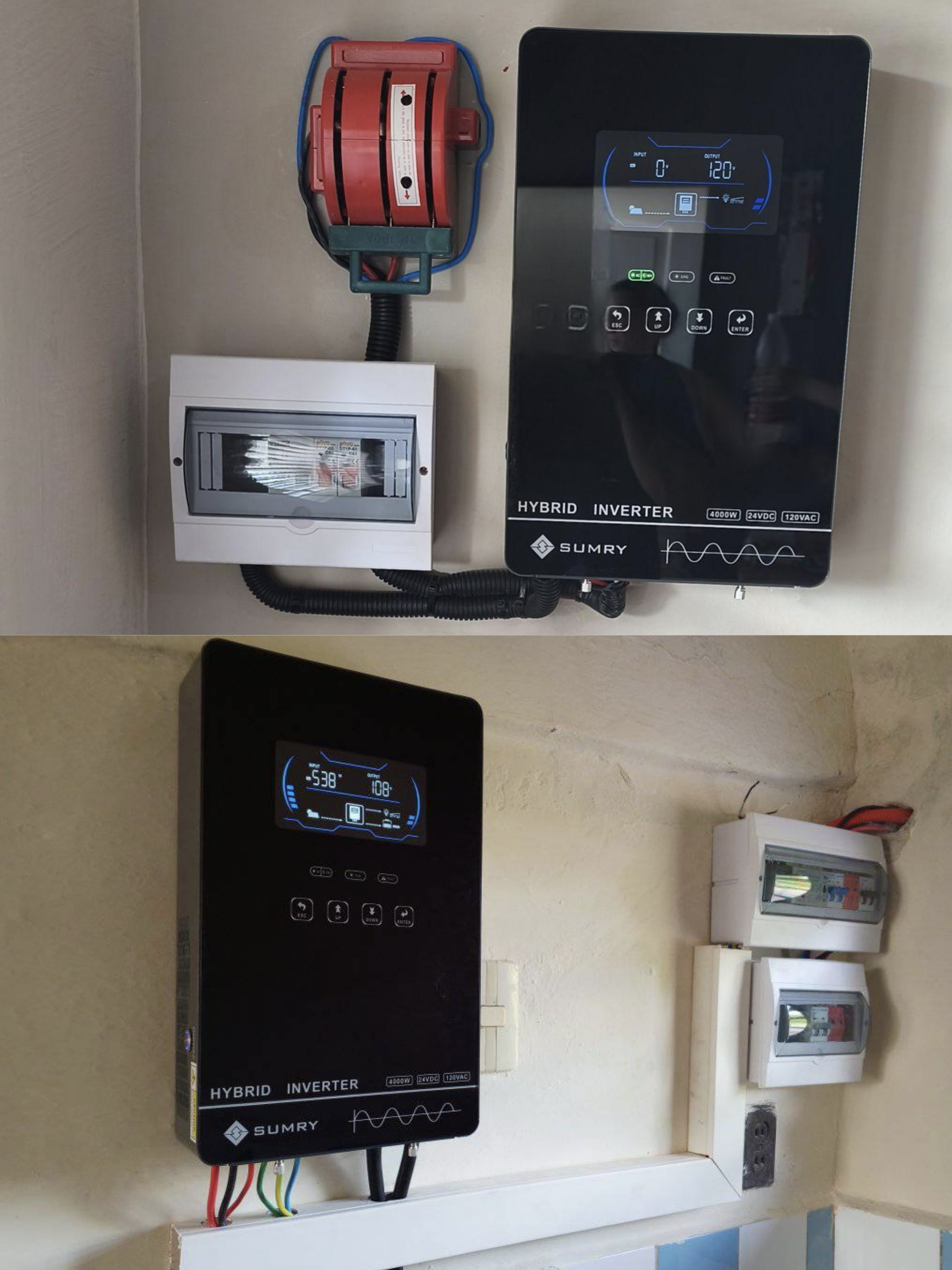 SUMRY HGX 4KW 110V Hybrid Solar Inverter Single Phase 24V Compatible with Lithium Battery Pure Sine Wave Inverter