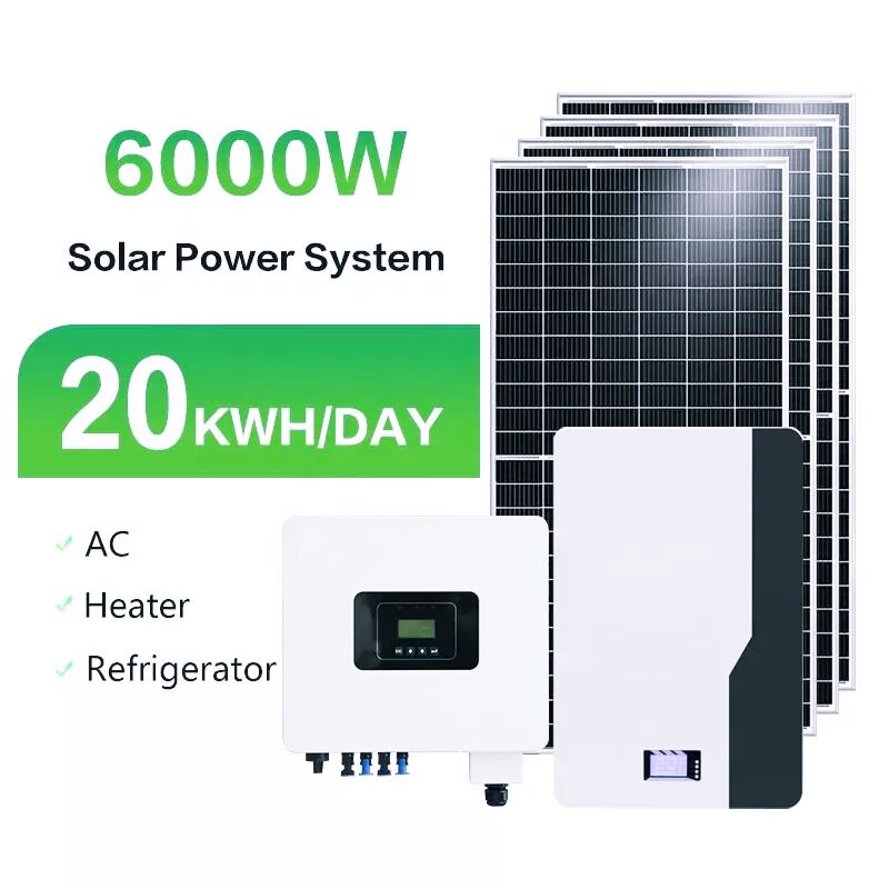 Jinko Solar Panels Solar Energy System 5Kw 10Kw 20Kw Hybrid Off Grid Solar Power Storage Solar System Buy for Home