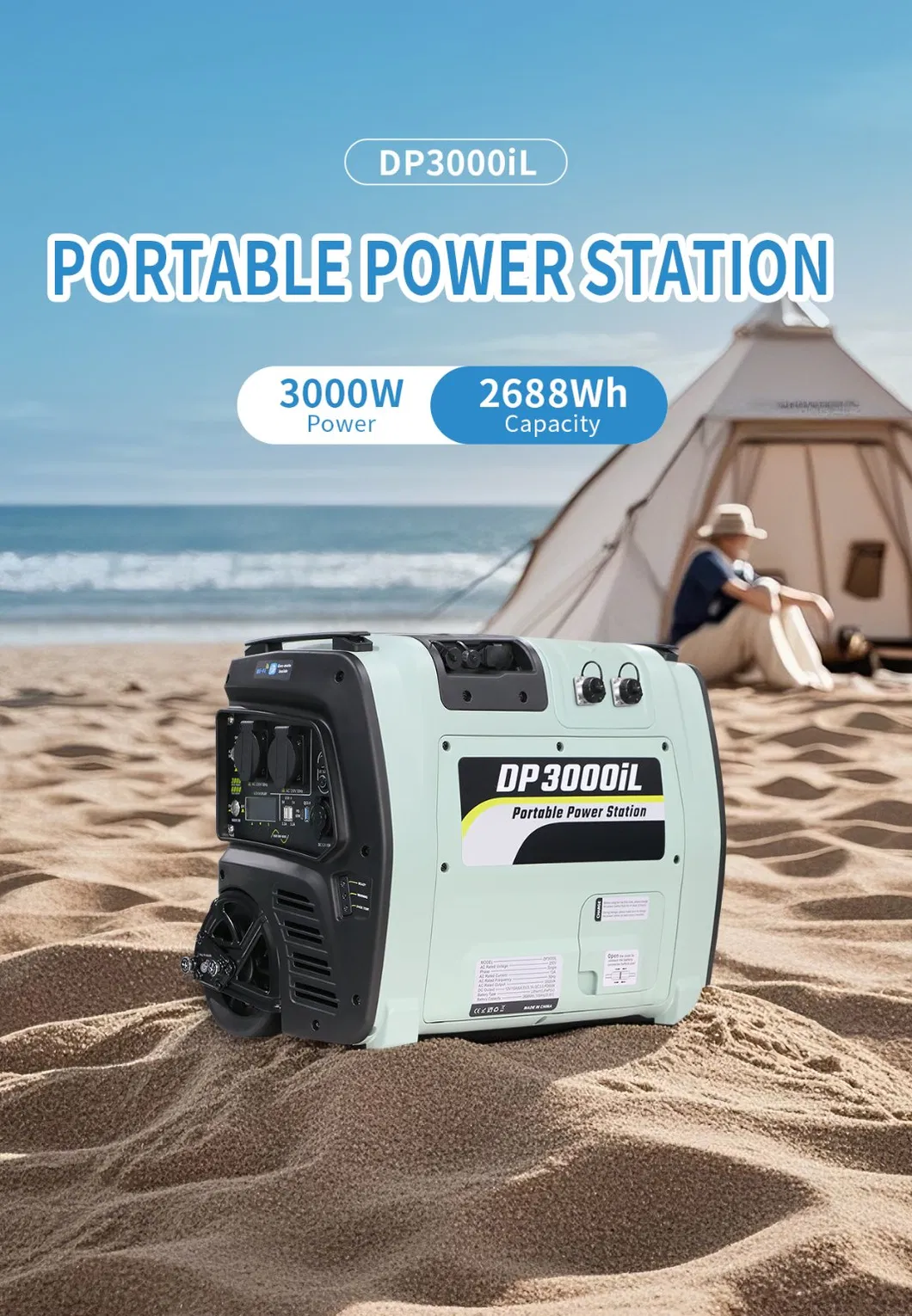 3000W Energy Storage System 12V 24V UPS Solar Portable Generator Portable Power Station