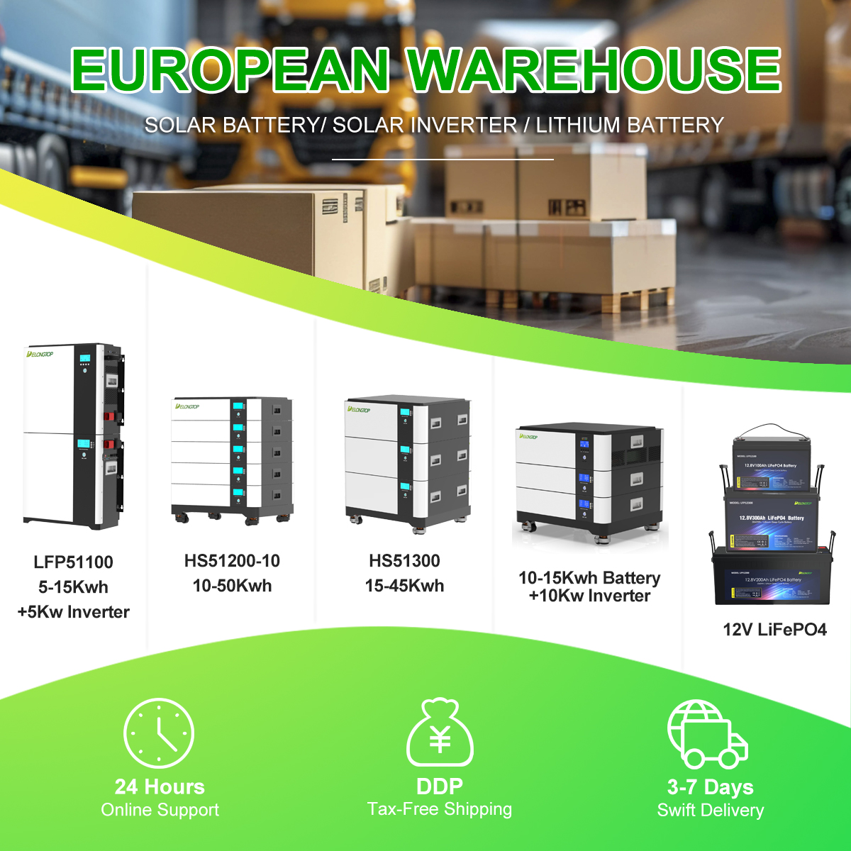 EU Warehouse Solar Battery Stack