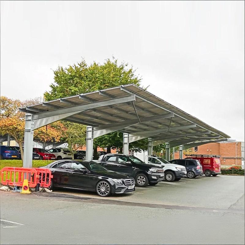 China Supplier Carbon Steel Solar Carport Mounting System Commercial Solar Parking Structure