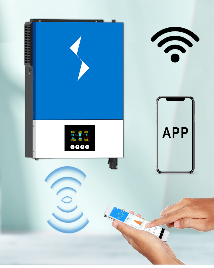 Hybrid Solar Inverter 3.6kw 6.2kw on Grid Off-Grid Solar Inverters with Mppt Solar Charge Controller Home