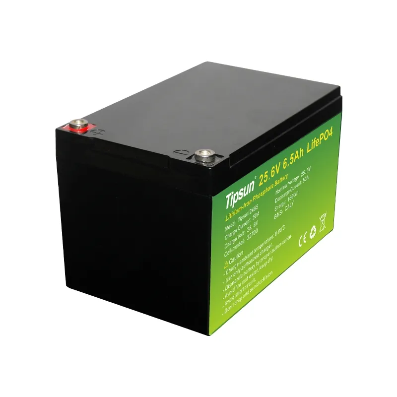 25.6V 6.5ah LiFePO4 Battery Pack 166wh with Built-in BMS 32700 Cell Rechargeable Lithium Iron Phosphate Battery