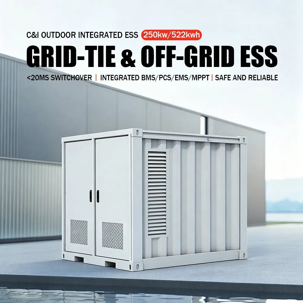 PV Storage Fusion C&I Ess 250kw 522kwh Containerized Lithium Battery Commercial Industrial Energy Storage Micro Container OEM Order