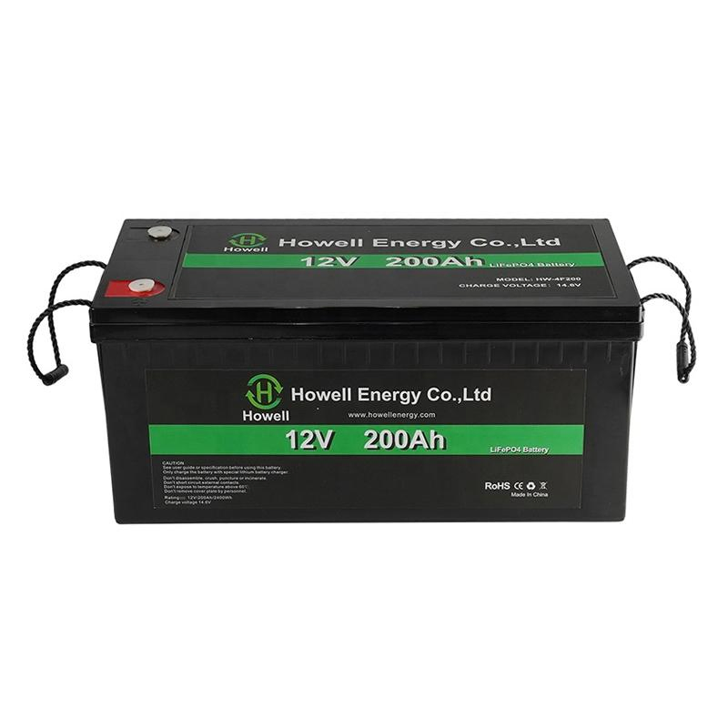 Deep Cycle 12V 200ah Lithium Iron Phosphate EV Battery LiFePO4 Pack for RV Camper Solar System Electric Vehicle