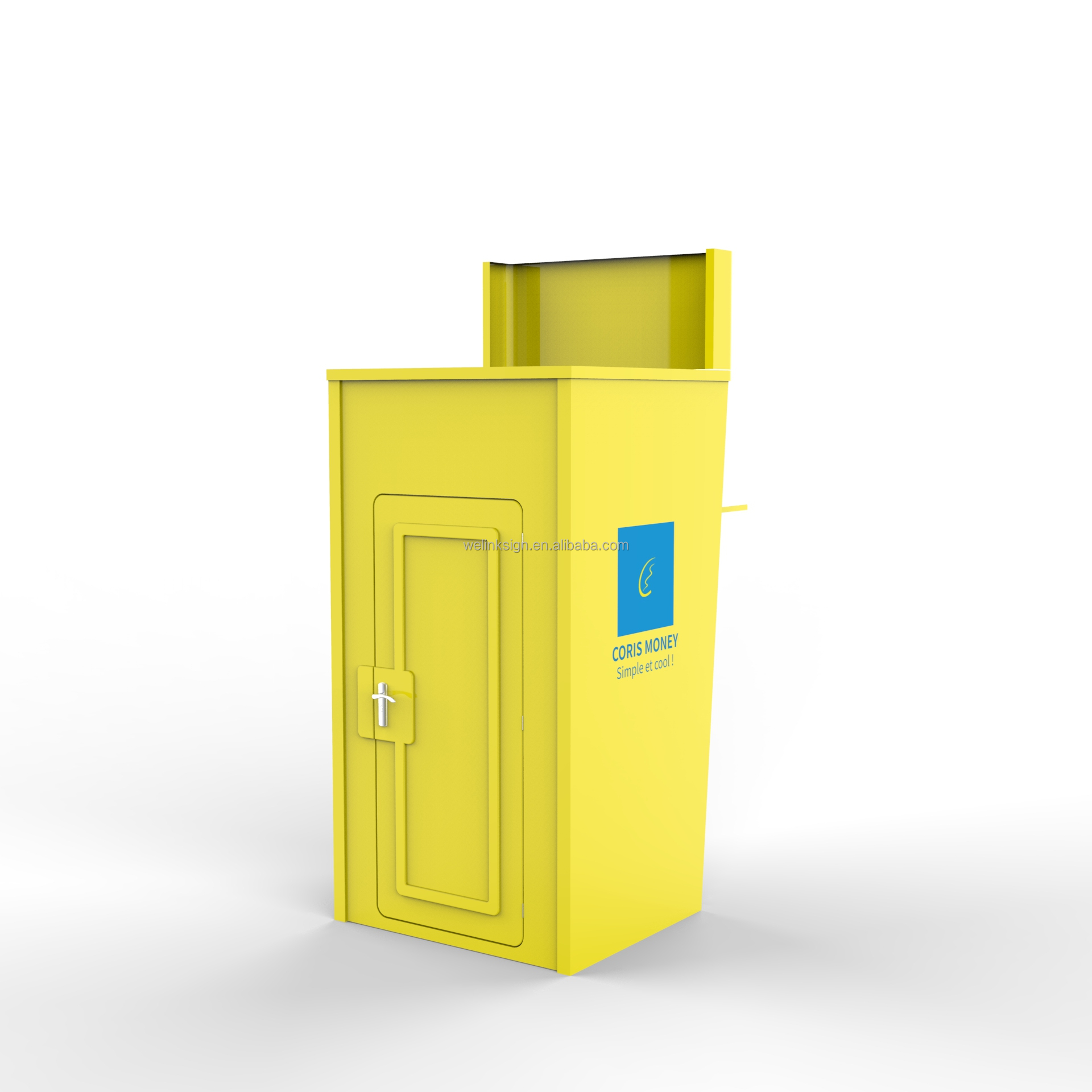 Coris Bank Mobile Money Fiberglass Kiosk | Prefab Indoor Solar Powered Waterproof Eco-Friendly Payment Booth | Office Building