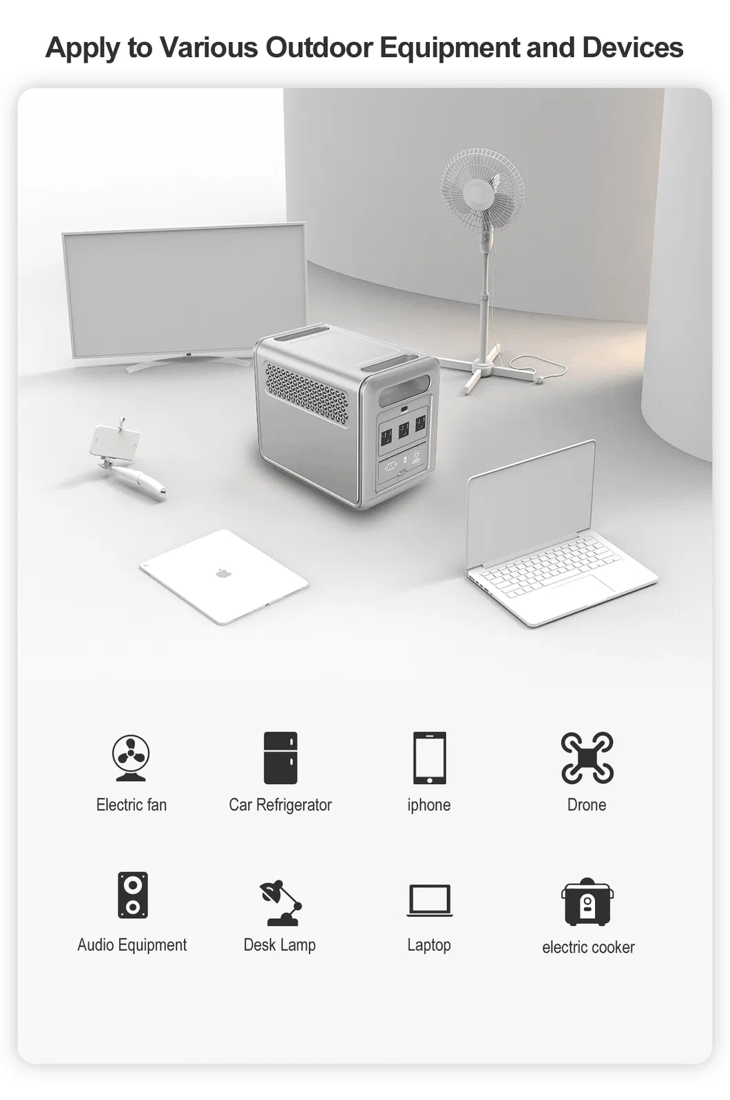 Wholesale Portable Solar LiFePO4 Battery Power Station with UPS