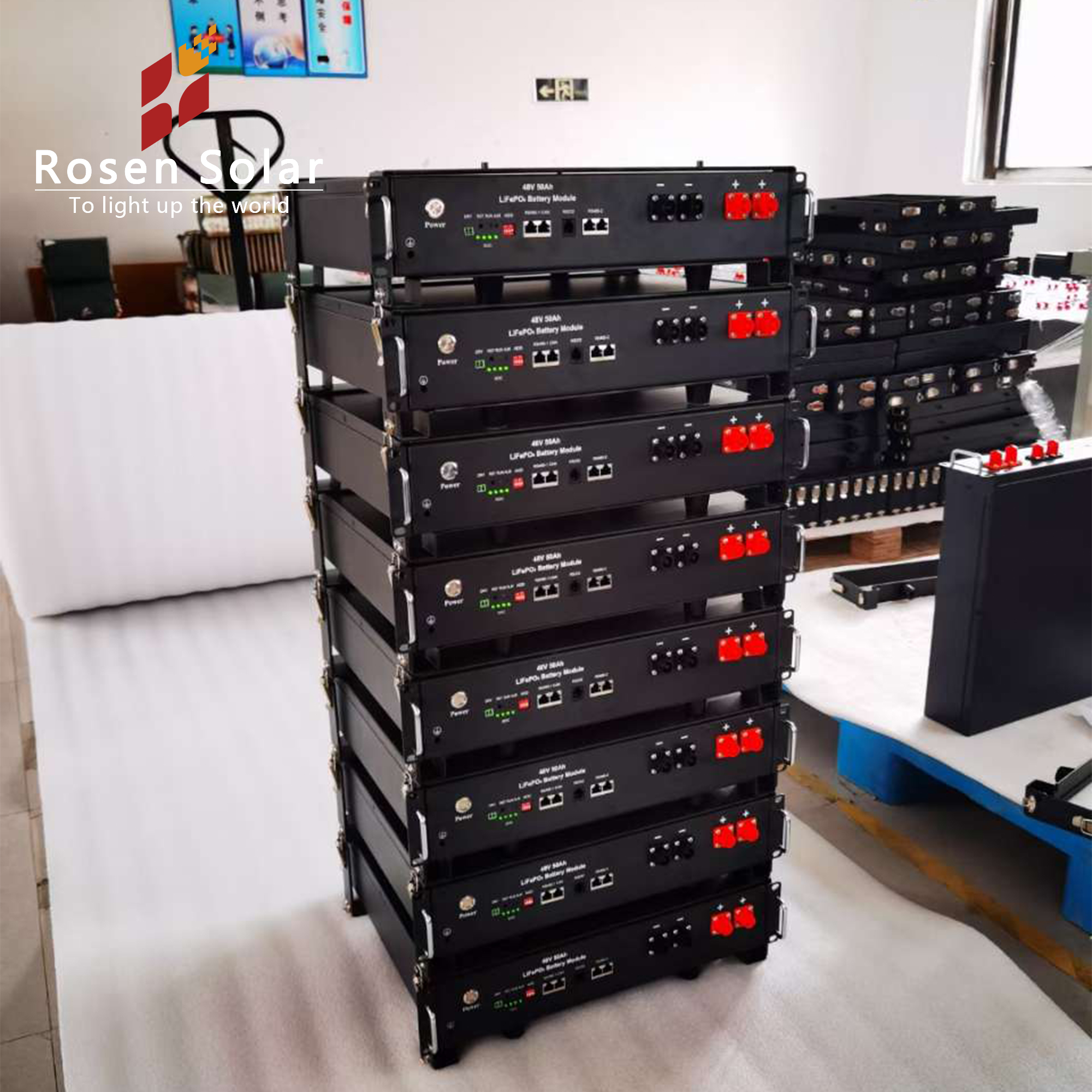 Ess Battery Storage Bank 200ah 300ah Rack 48V Solar Battery Storage 100ah