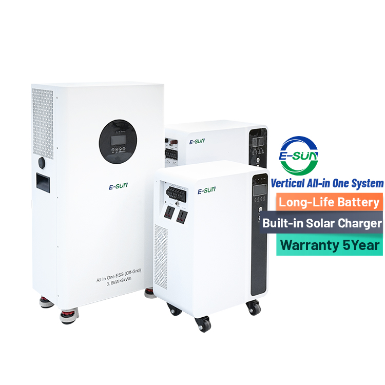 ESUN Residential 2.5KWH 5KWH 8KWH Solar Power Battery Storage Built in Inverter Long Life All in One Solar System 3KW 3.6KW 5KW