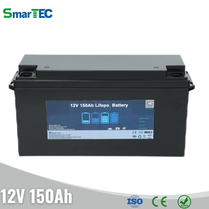 Wholesale Price High-Quality Deep Cycle 12V LiFePO4 Battery 150ah Lithium Iron Phosphate Battery Pack for RV/Motorhome/Marine and Solar System with BMS Monitor