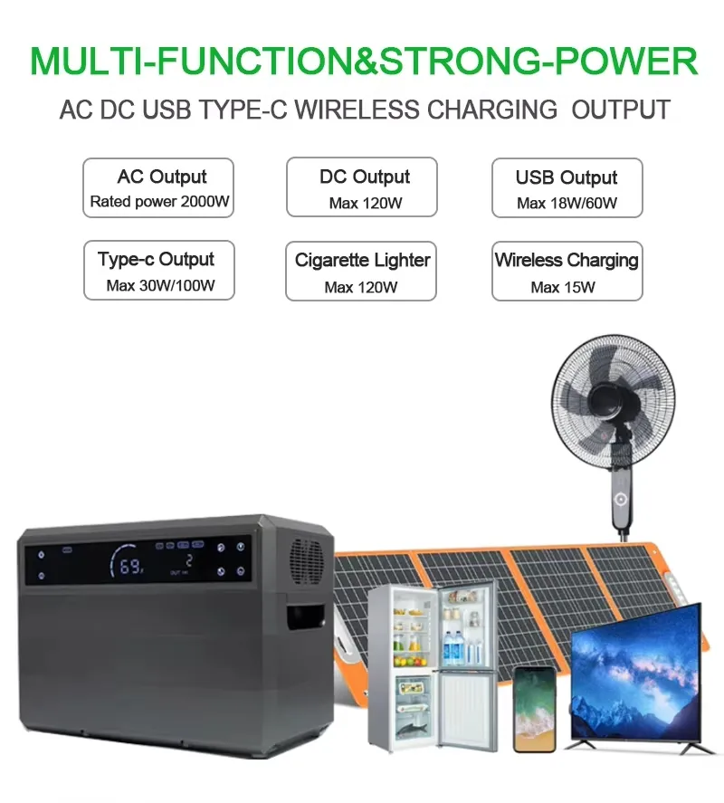 Powerful 3072wh Lithium Battery Solar Generator Portable Power Station for off Grid Energy Solutions