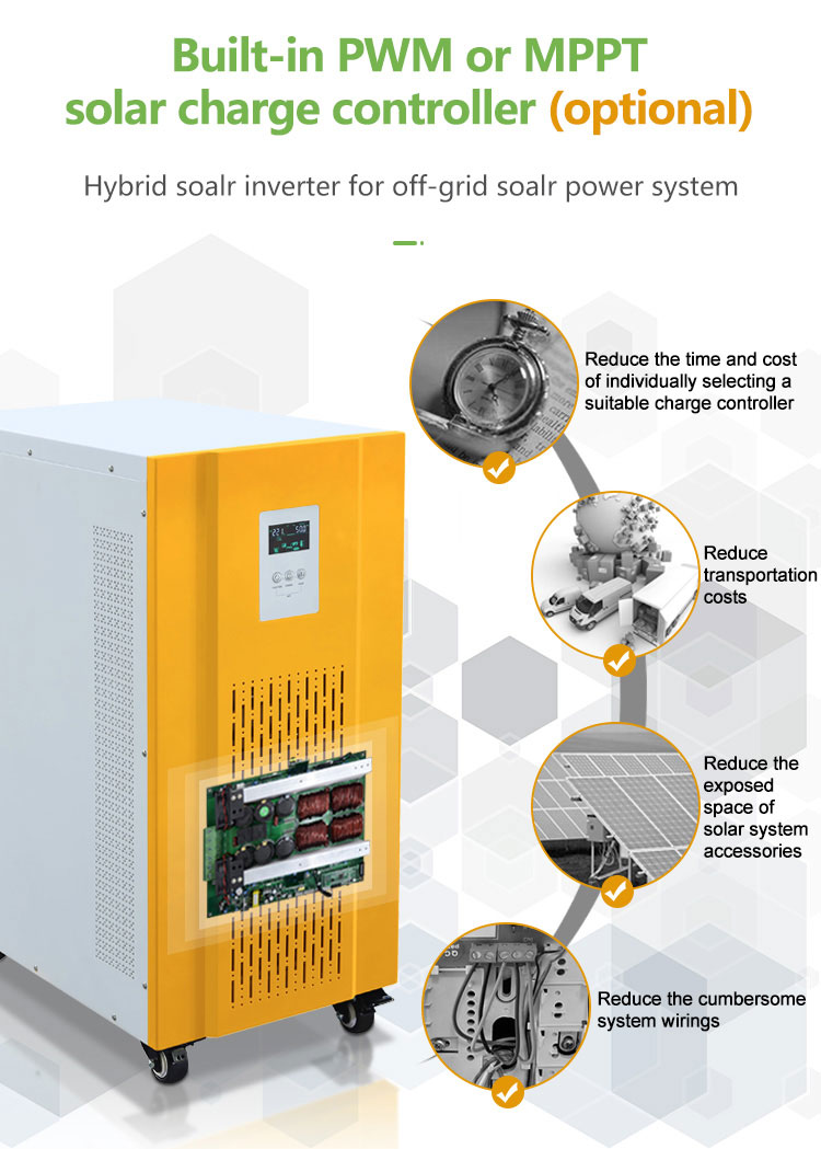 China Hybrid Solar Inverter 8kw 12kw 15kw 18kw 20kw 25kw 30kw 40kw 10kw 48v 96v 192v off Grid Solar Inverter Hybrid Mppt Price