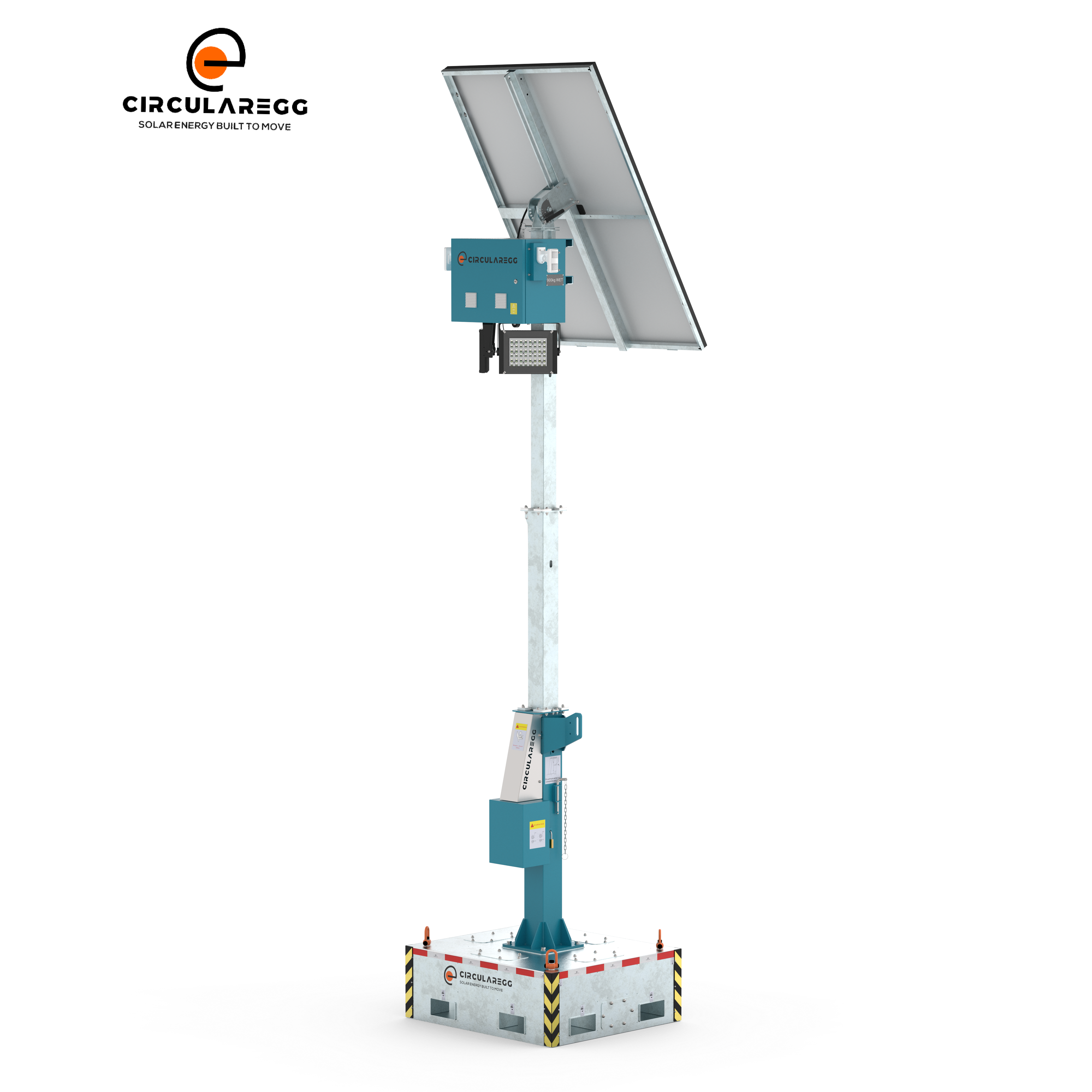 Ready To Ship Solar Powered LED Light Tower Telescopic Mast Trailer Mounted Solar For Road Construction