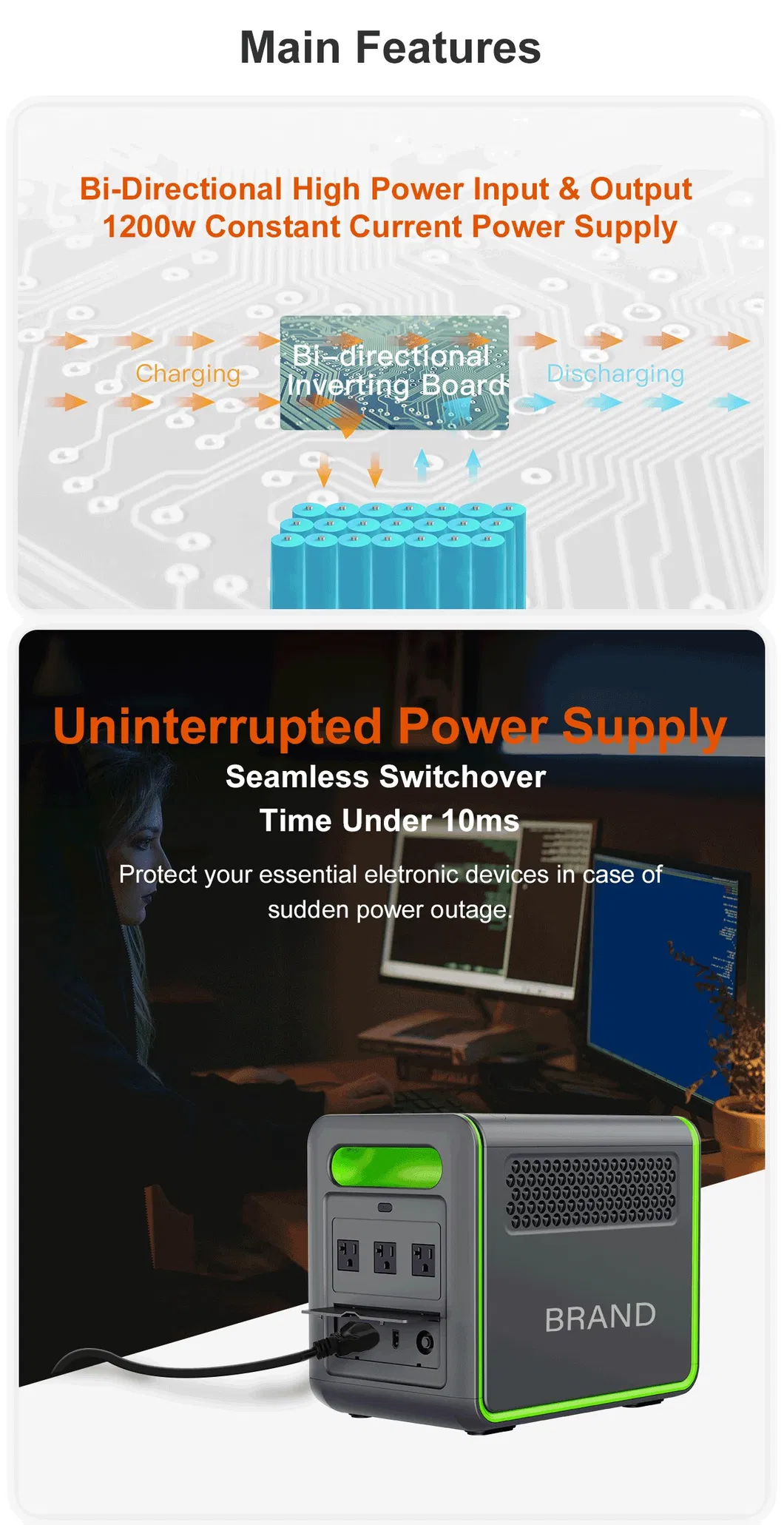 Wholesale Portable Solar LiFePO4 Battery Power Station with UPS