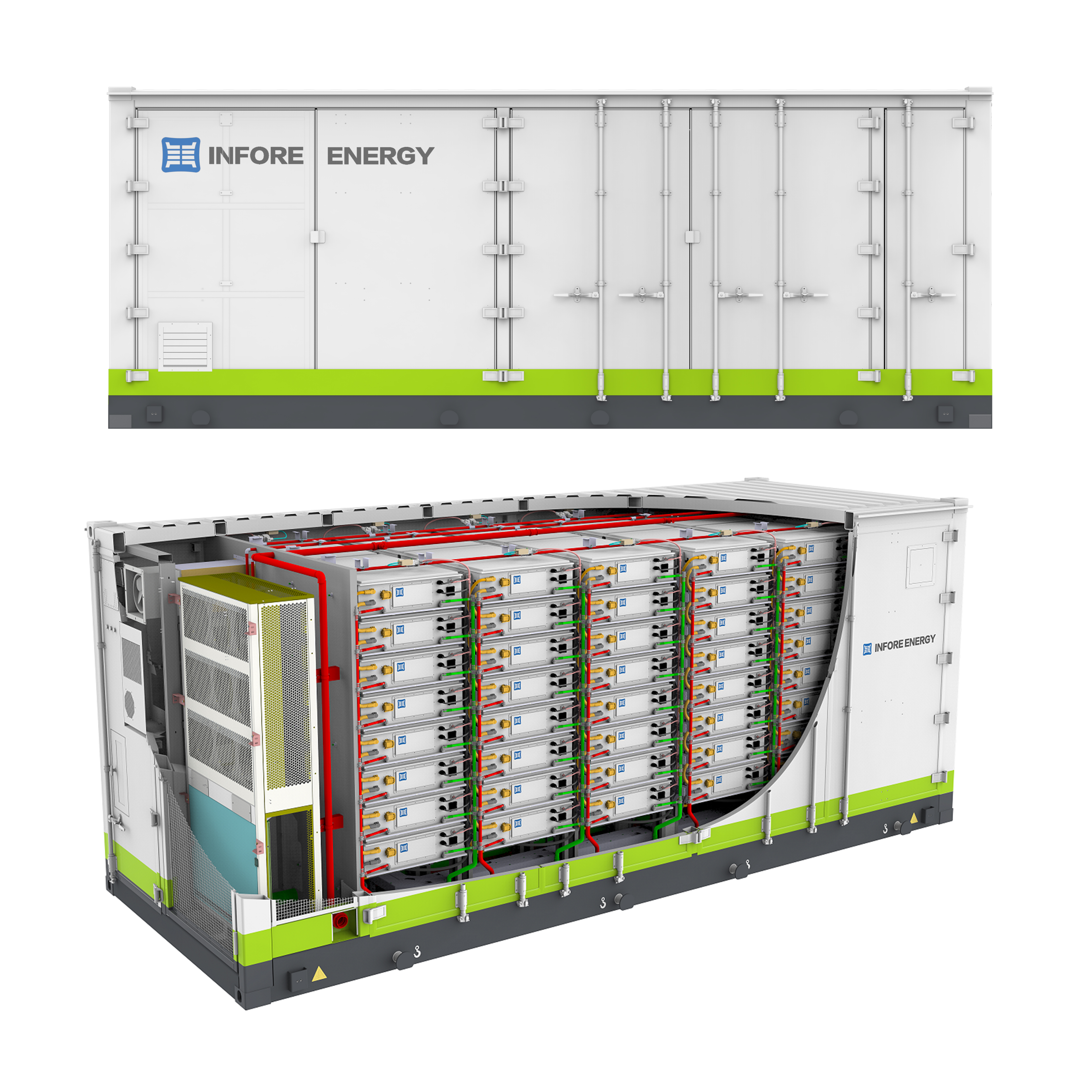 Infore Energy YF-6250 6.25MWh 20ft Liquid-Cooled LiFePO4 Battery Container High-Density Utility-Scale Hybrid Grid Solar ESS