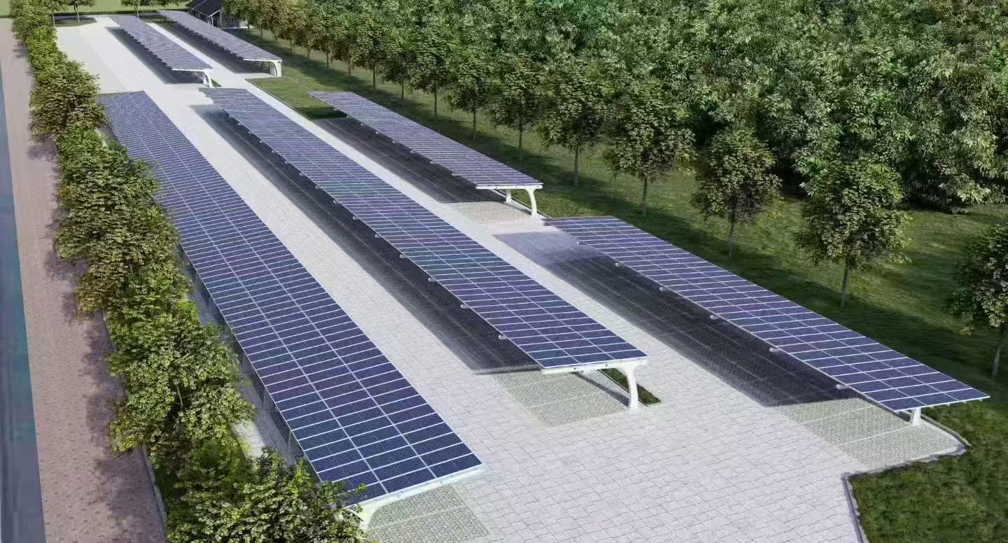 Customized Excellent Water-Proof Steel Parking Mounting Brackets Solar Panel System PV Carport/Car Park Solar Carport