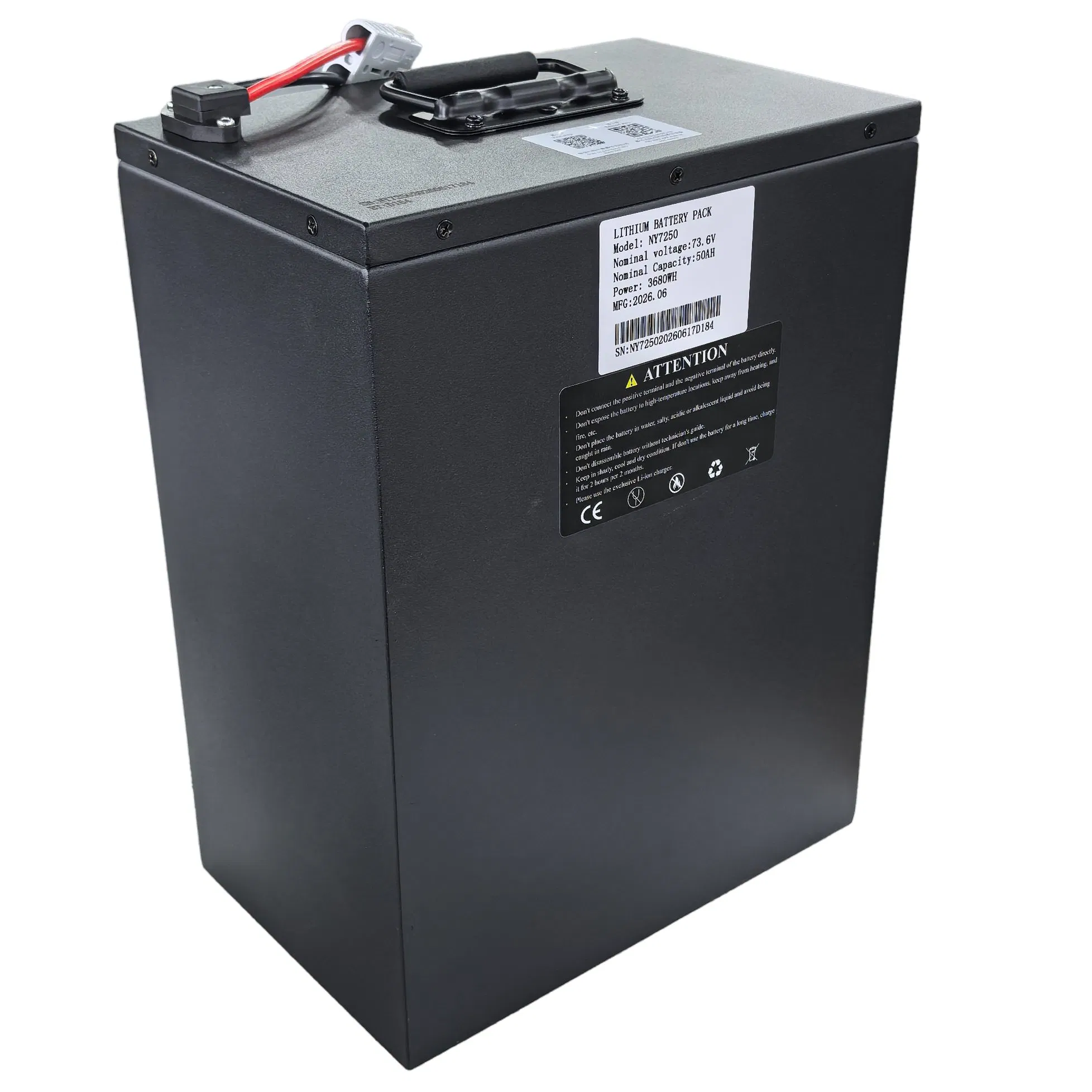All-Weather 72V 50ah Lithium Iron Phosphate LiFePO4 Battery Pack for Outdoor E-Scooter