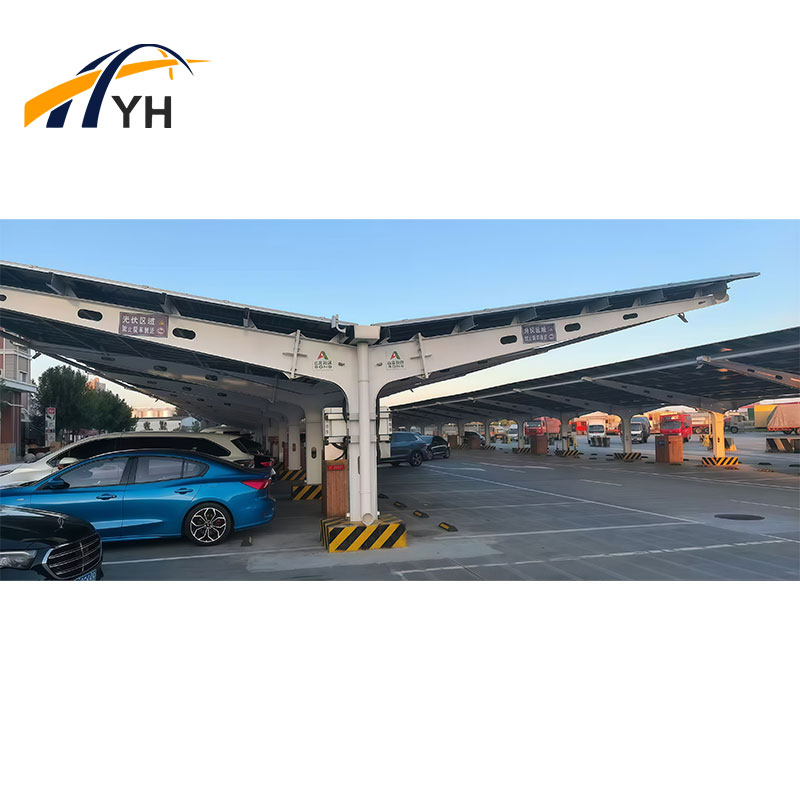 Solar Carport System with Photovoltaic Panels Electric Vehicle Charging Station Solar Mounting System