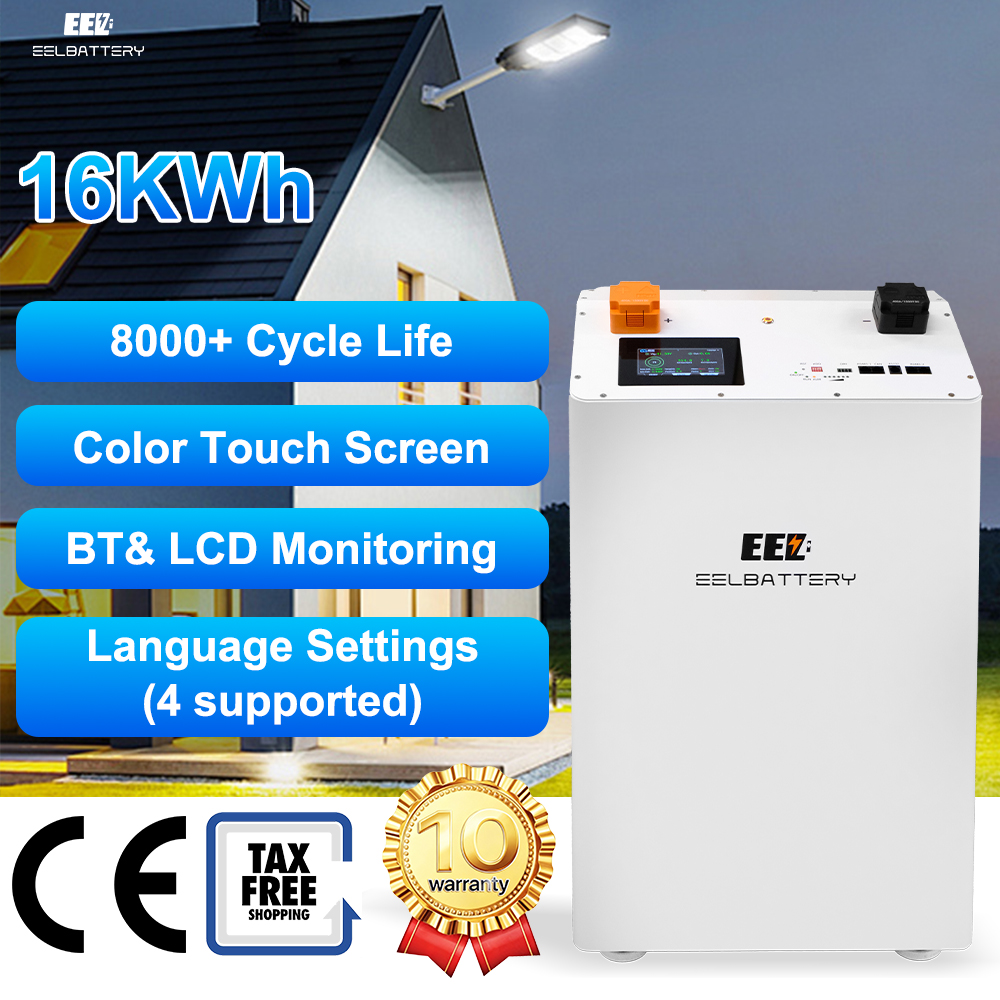 EU STOCK 51.2V 16KWh Vertical LiFePO4 Battery Pack ESS Auto-Class Home Power Solar Pre-Assemble Completed Energy Storage System